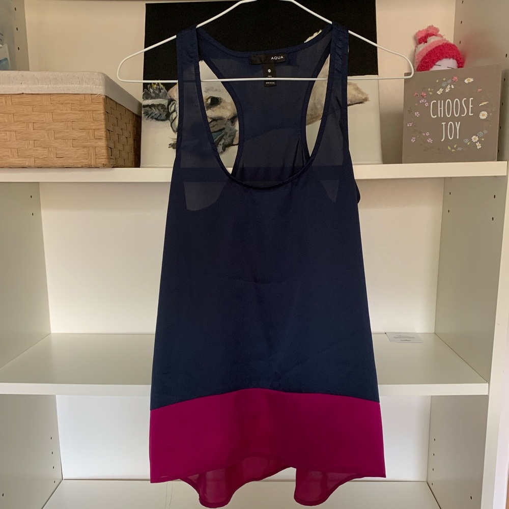 AQUA Super Soft Scoop Neck Tank Top